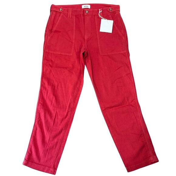 PISTOLA Erin High Rise Utility Crop Pant Straight Leg Patch Pocket NWT Sz 33 - Picture 3 of 8